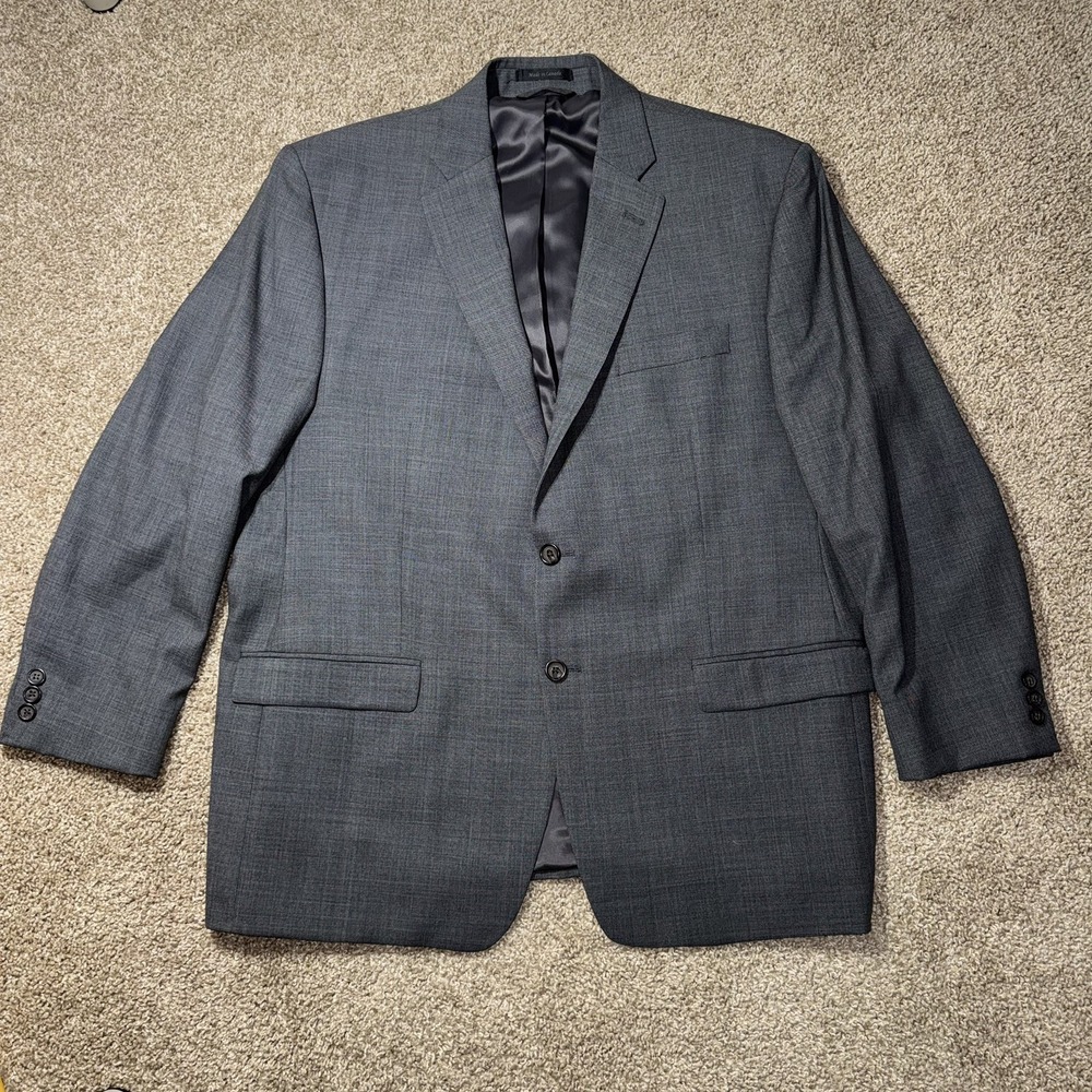 Lauren Ralph Lauren Blazer Mens 48R Gray 100% Wool Two Button Jacket Sport Coat